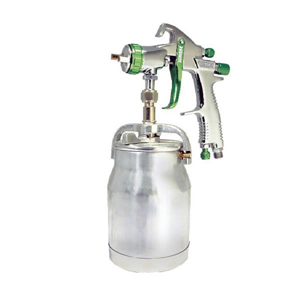 «پیستوله رنگپاش سوماک مدل 1208 کاسه زیر با سوزنهای 1.3 تا 1.8 میلیمتر مناسب رنگکاری ساختمان و صنعتی»